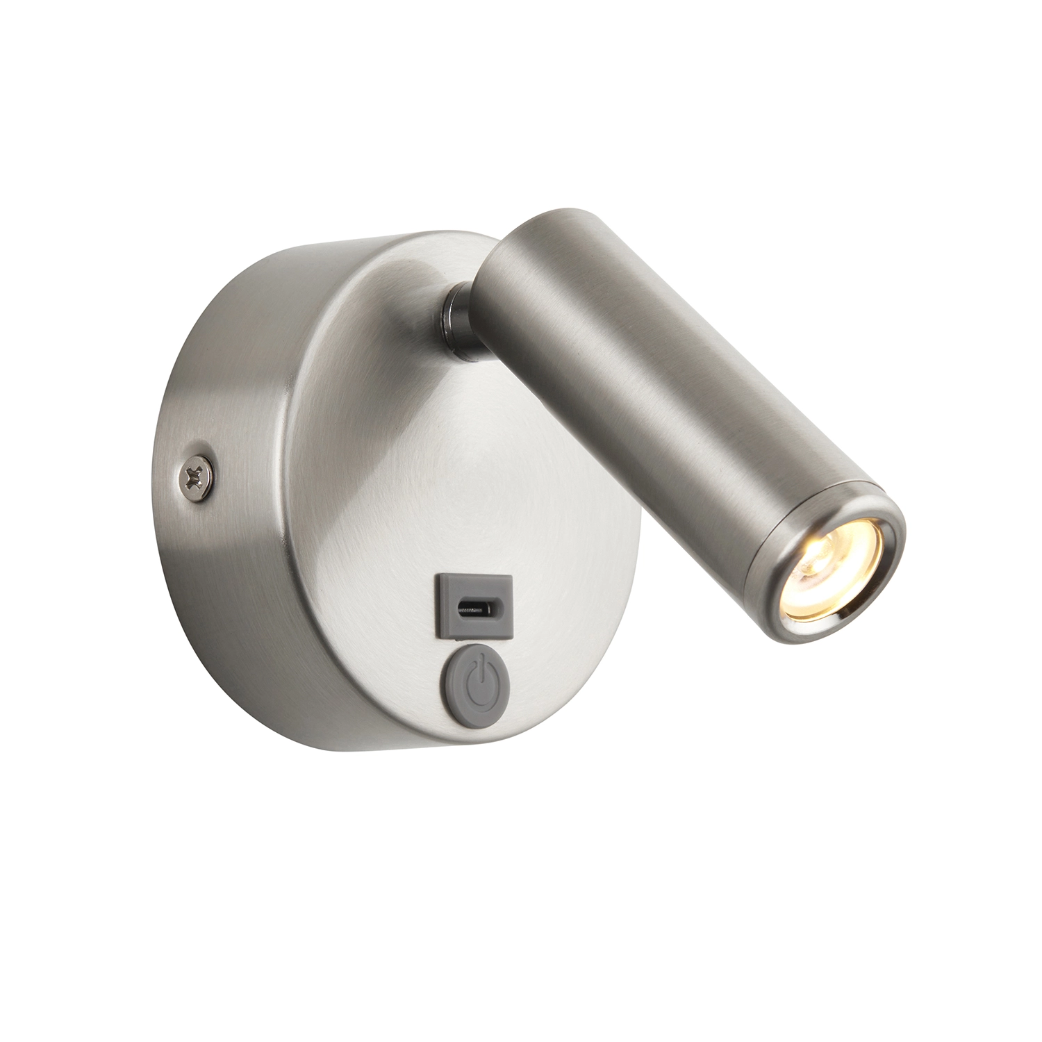 LUMOS MINI 3W Adjustable Wall Night Light - Satin Nickel | National ...
