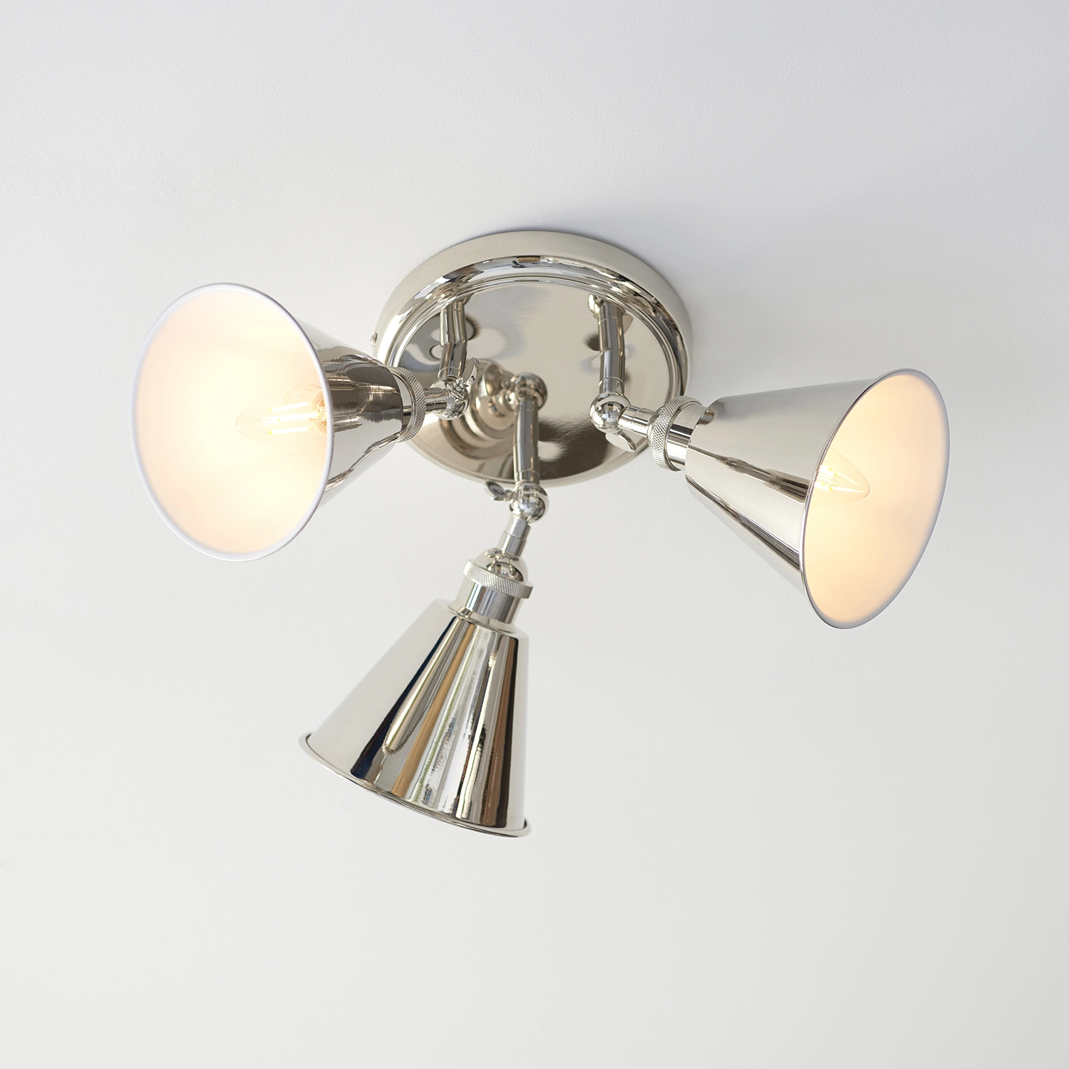 National Lighting | ZEB | 3-Light Spotlight | Bright Nickel | National ...