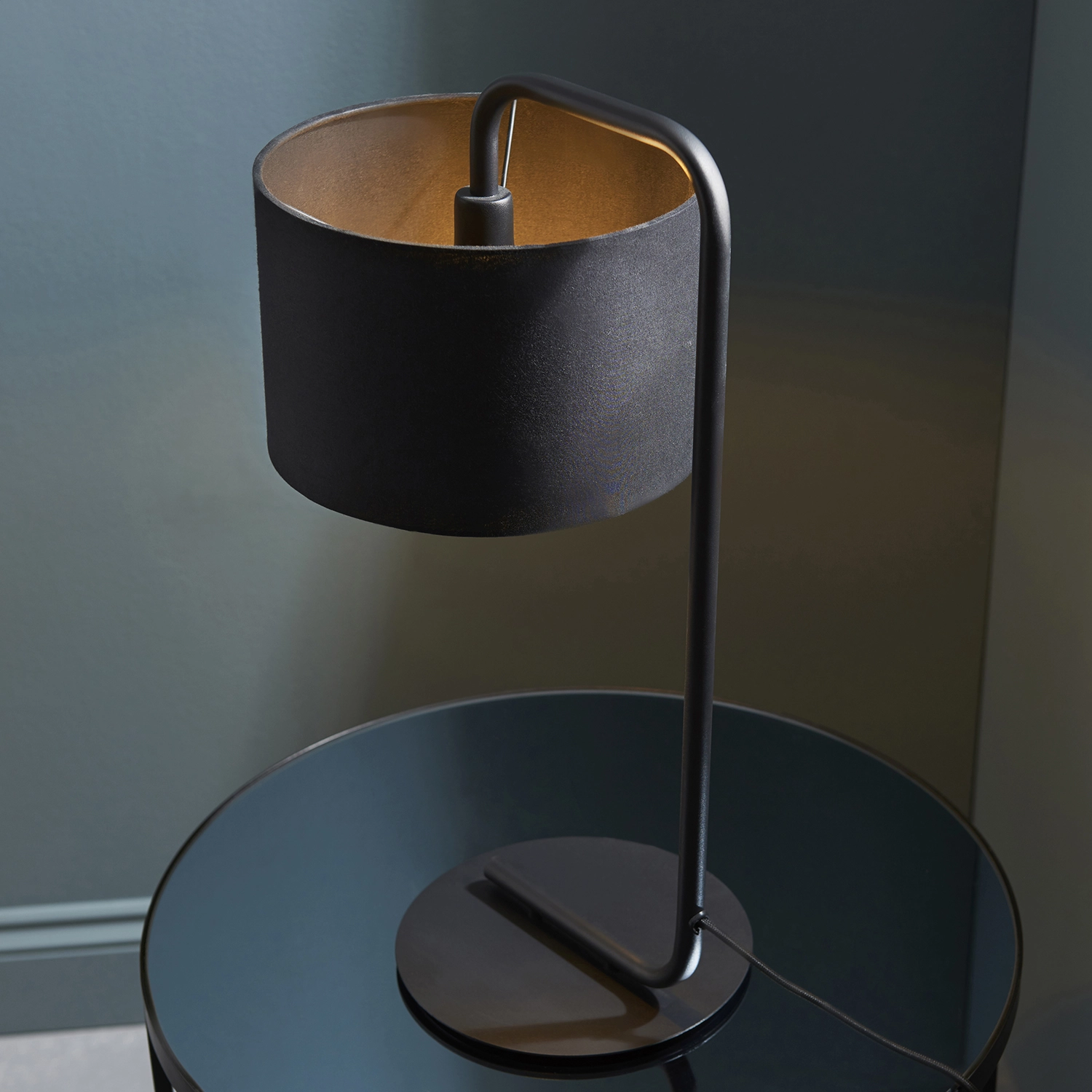 Larton LARTON Table Light - Satin Black with Black Shade | National Lighting ...