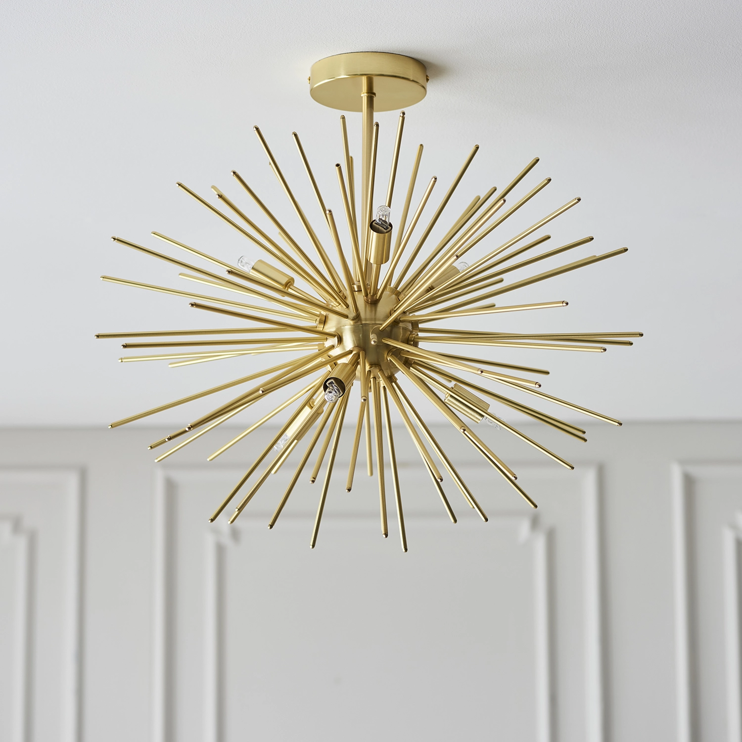 ADAM | SEMI FLUSH LIGHT | BRUSHED BRASS | DIMMABLE | National Lighting ...