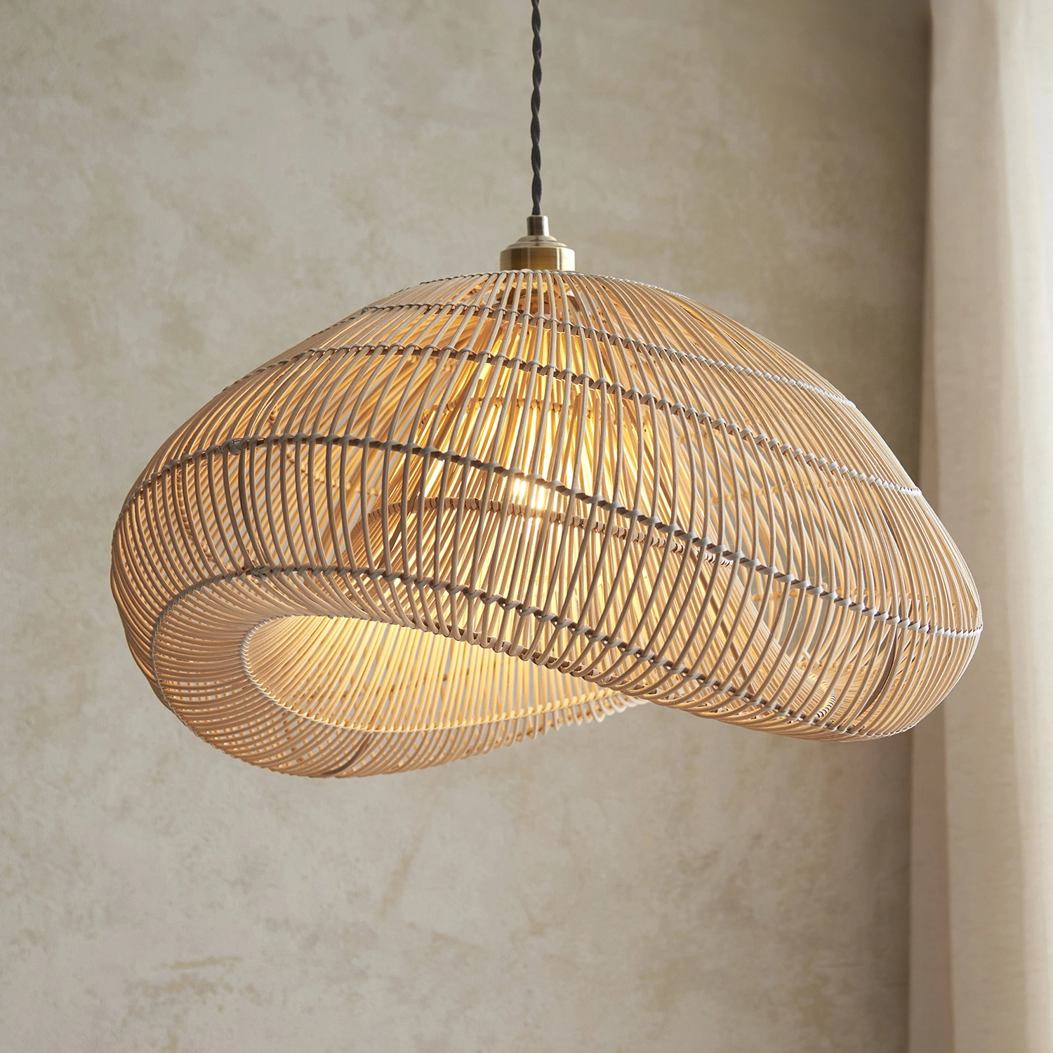 National Lighting | MIKI | Natural Rattan Pendant Shade | B22 or