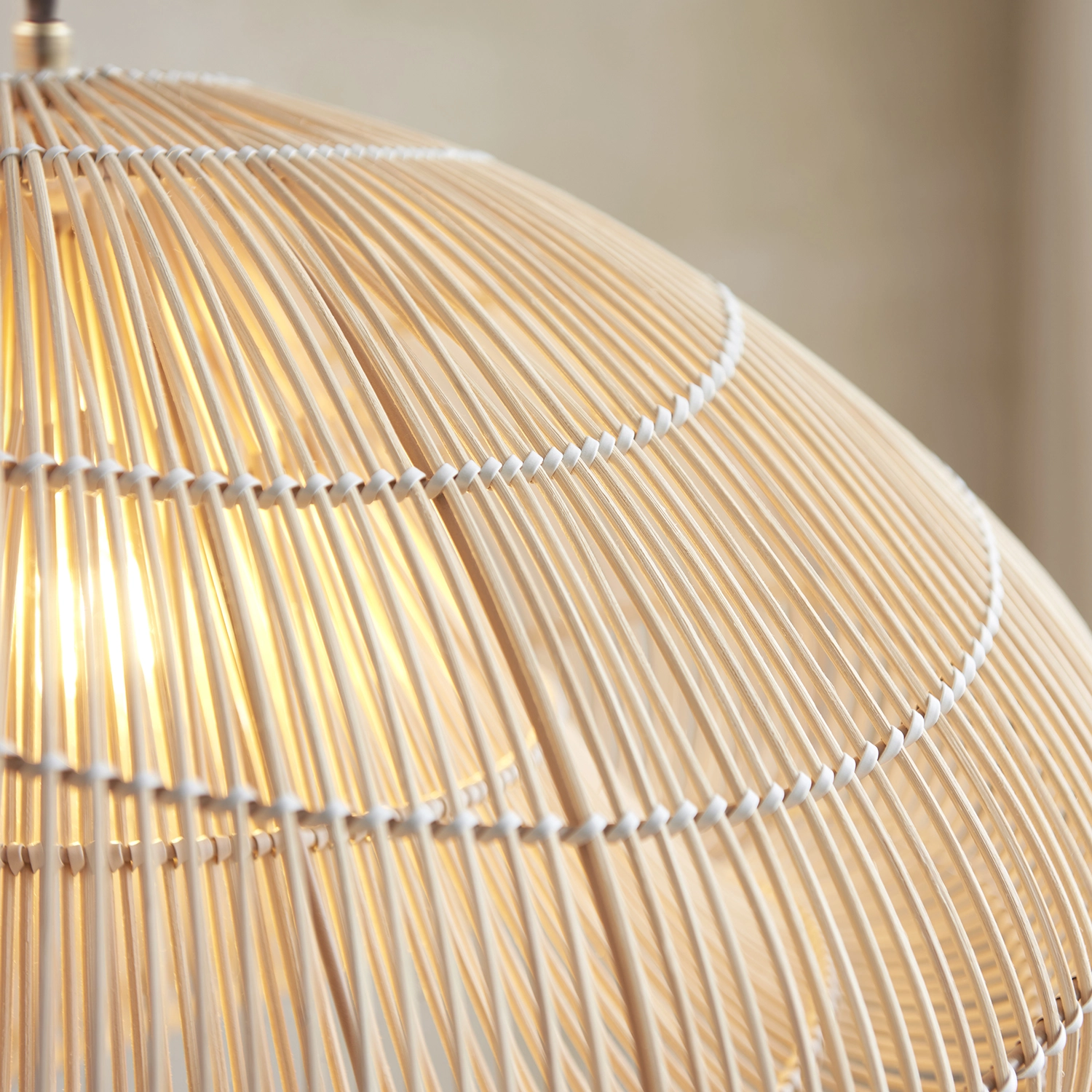 National Lighting | MIKI | Natural Rattan Pendant Shade | B22 or