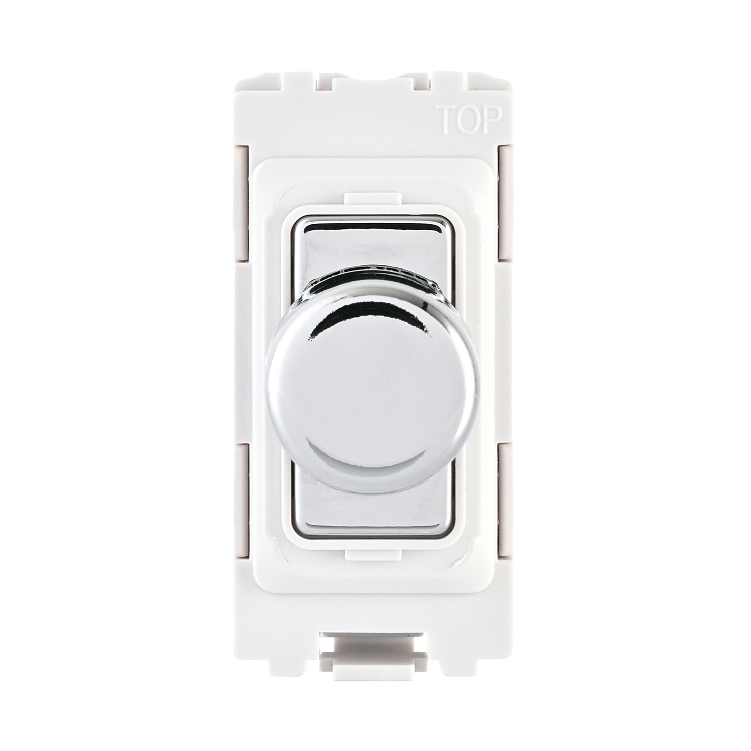 Grid 1G 2-Way 100W LED Dimmer - Polished Chrome, White Insert ...