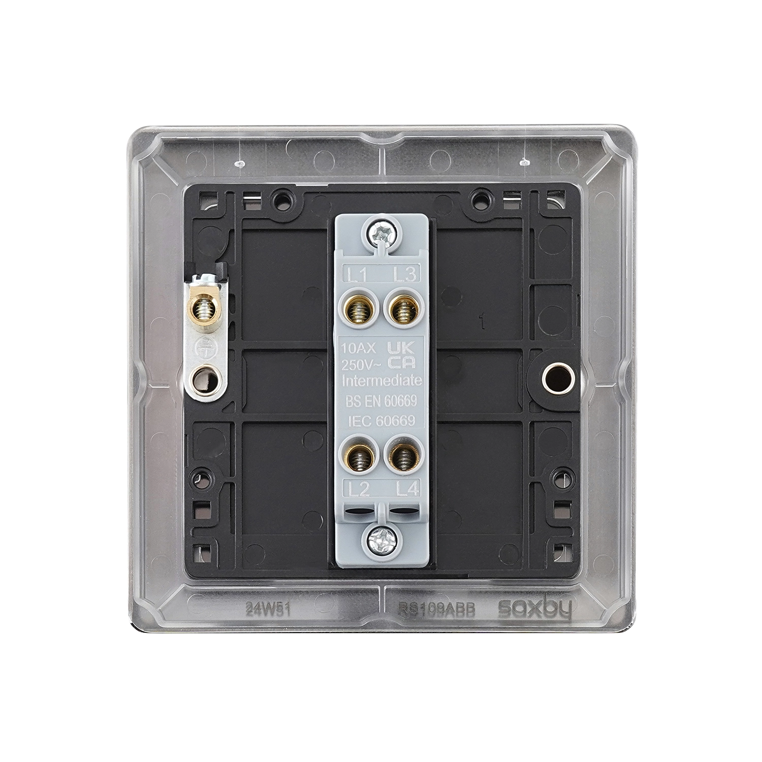 Raised Screwed 10AX 1G Intermediate Switch - Antique Brass | National ...