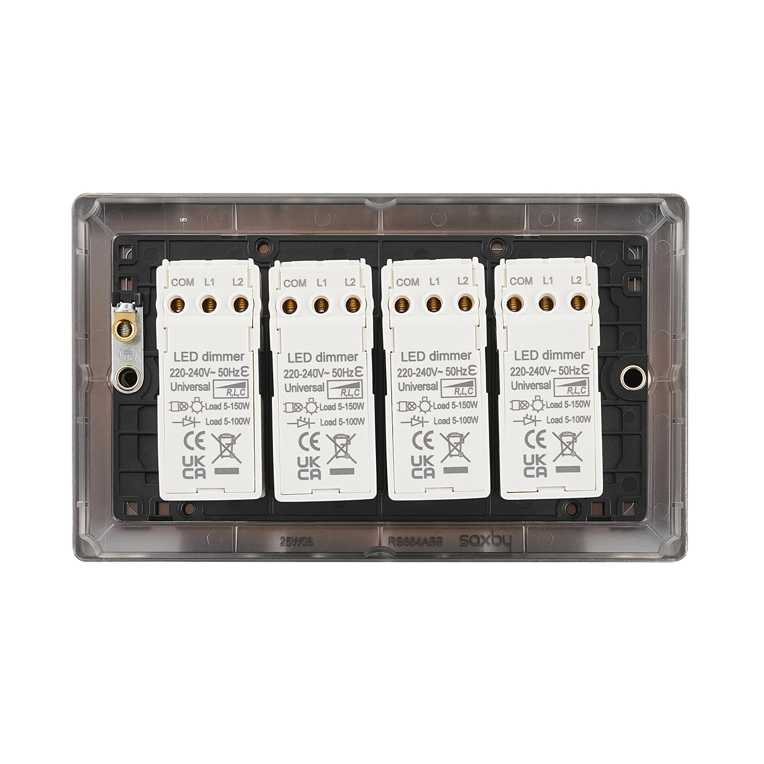 Raised Screwed 4G LED Dimmer 5-100W - Antique Brass | National Lighting ...