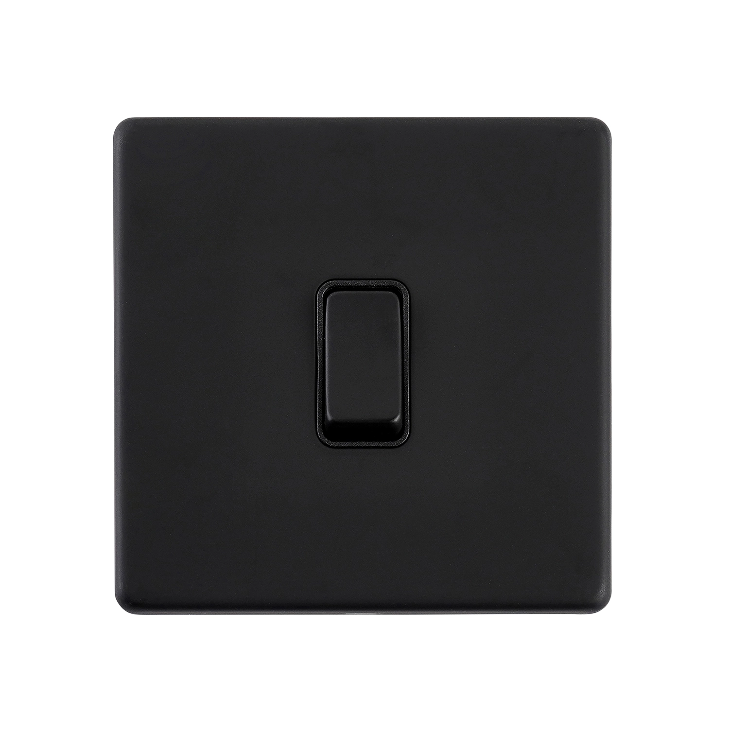 Screwless 10AX 1G 2-Way Switch - Matt Black, Black Insert | National ...