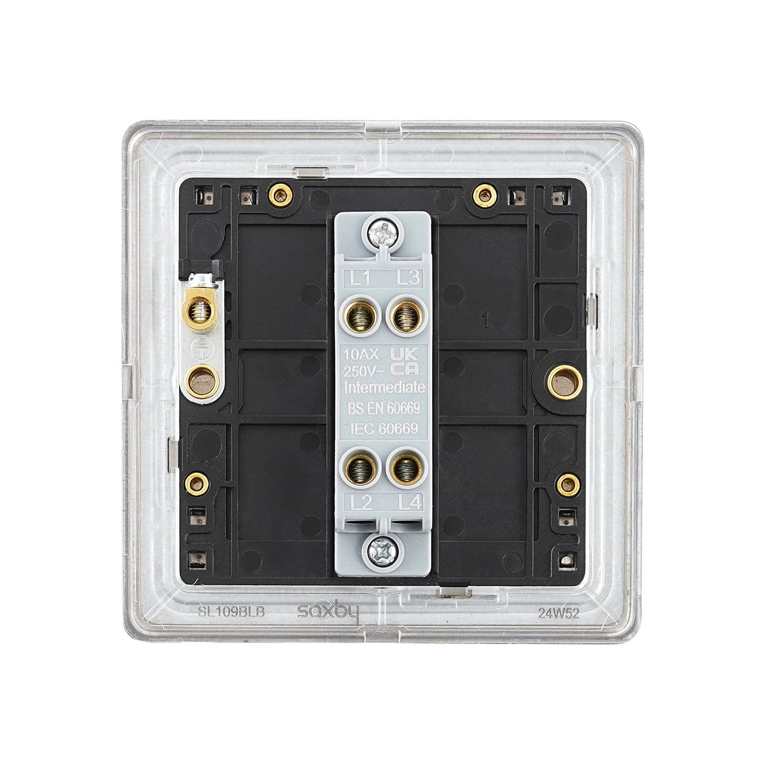Screwless 10AX 1G Intermediate Switch - Matt Black, Black | National ...