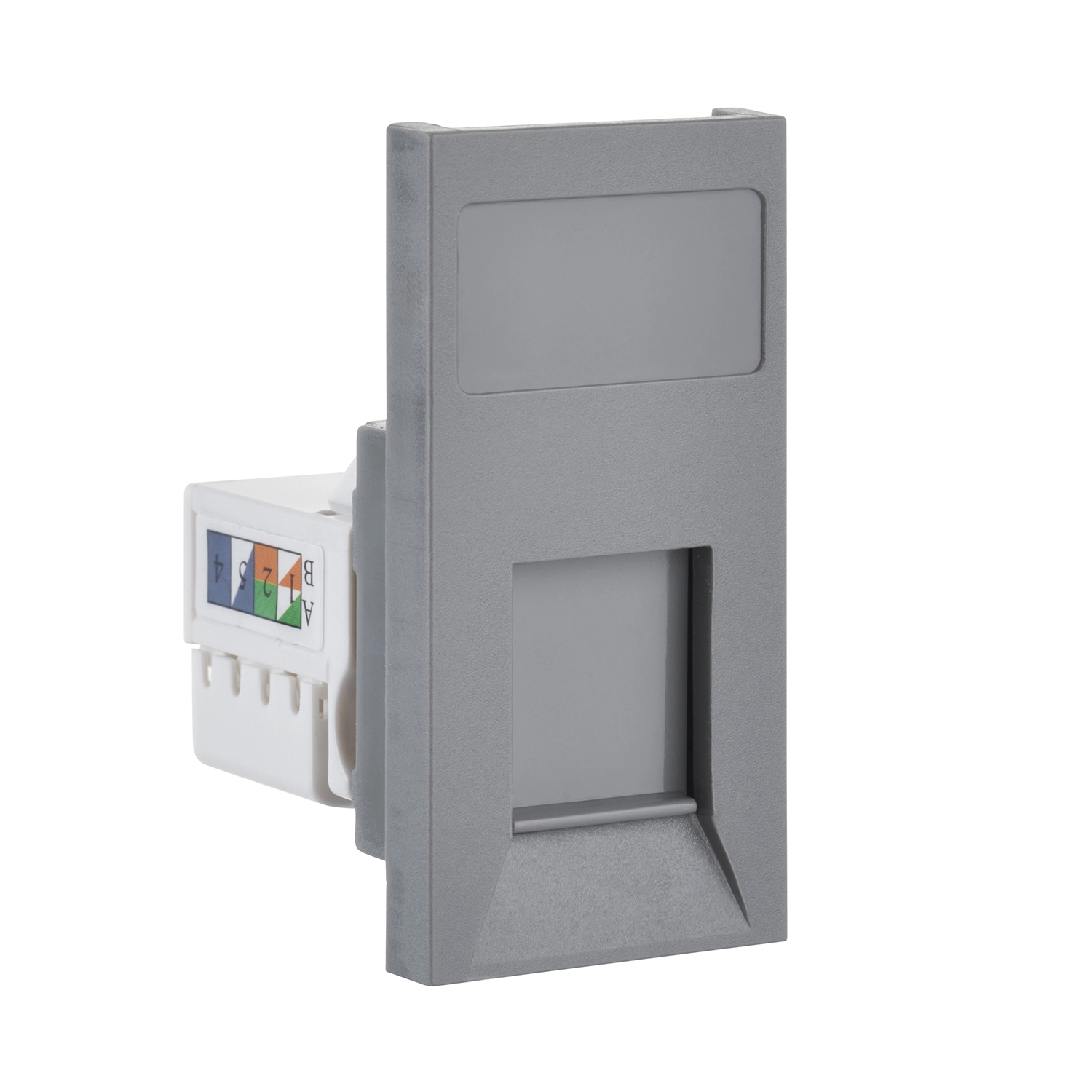 Single Rj45 Euro Module Euro Module RJ45 CAT6e Module - Grey | National Lighting® Online Shop