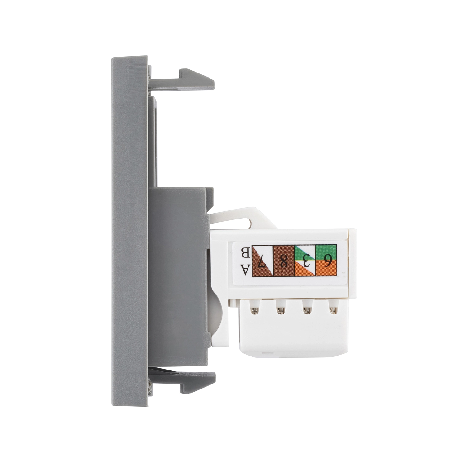 Single Rj45 Euro Module Euro Module RJ45 CAT6e Module - Grey | National Lighting® Online Shop