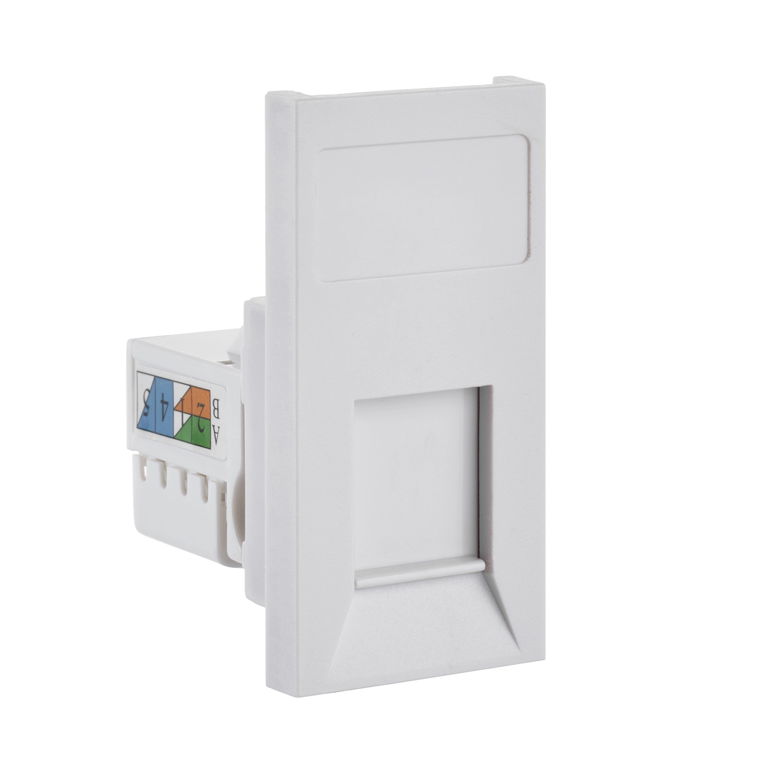 Euro Module RJ45 CAT5e Module - White | National Lighting® Online Shop