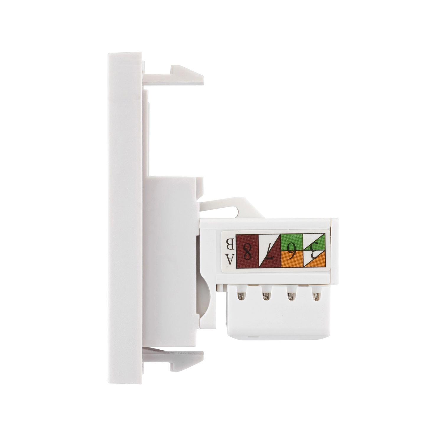 Euro Module RJ45 CAT5e Module - White | National Lighting® Online Shop
