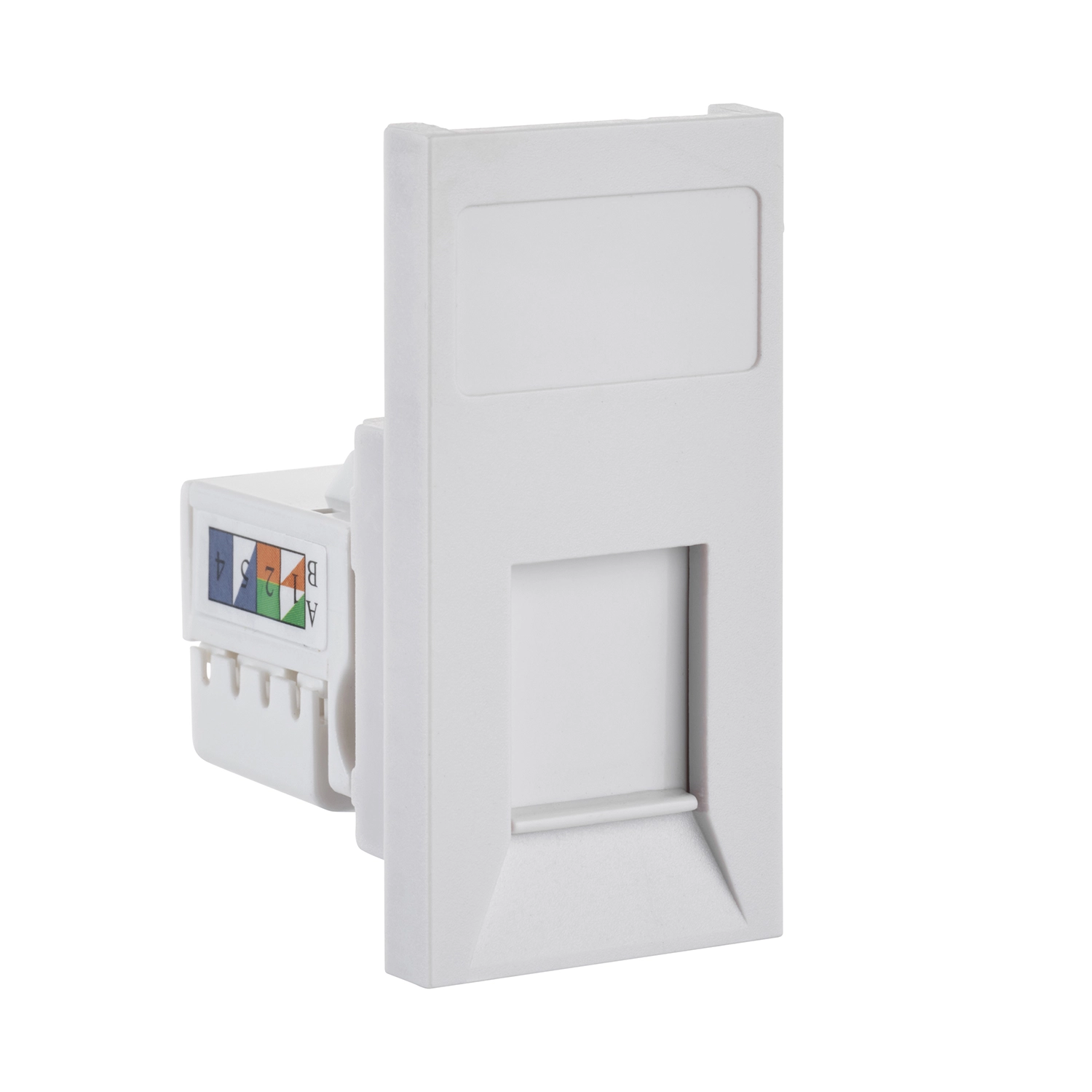 Euro Module RJ45 CAT6e Module - White | National Lighting® Online Shop