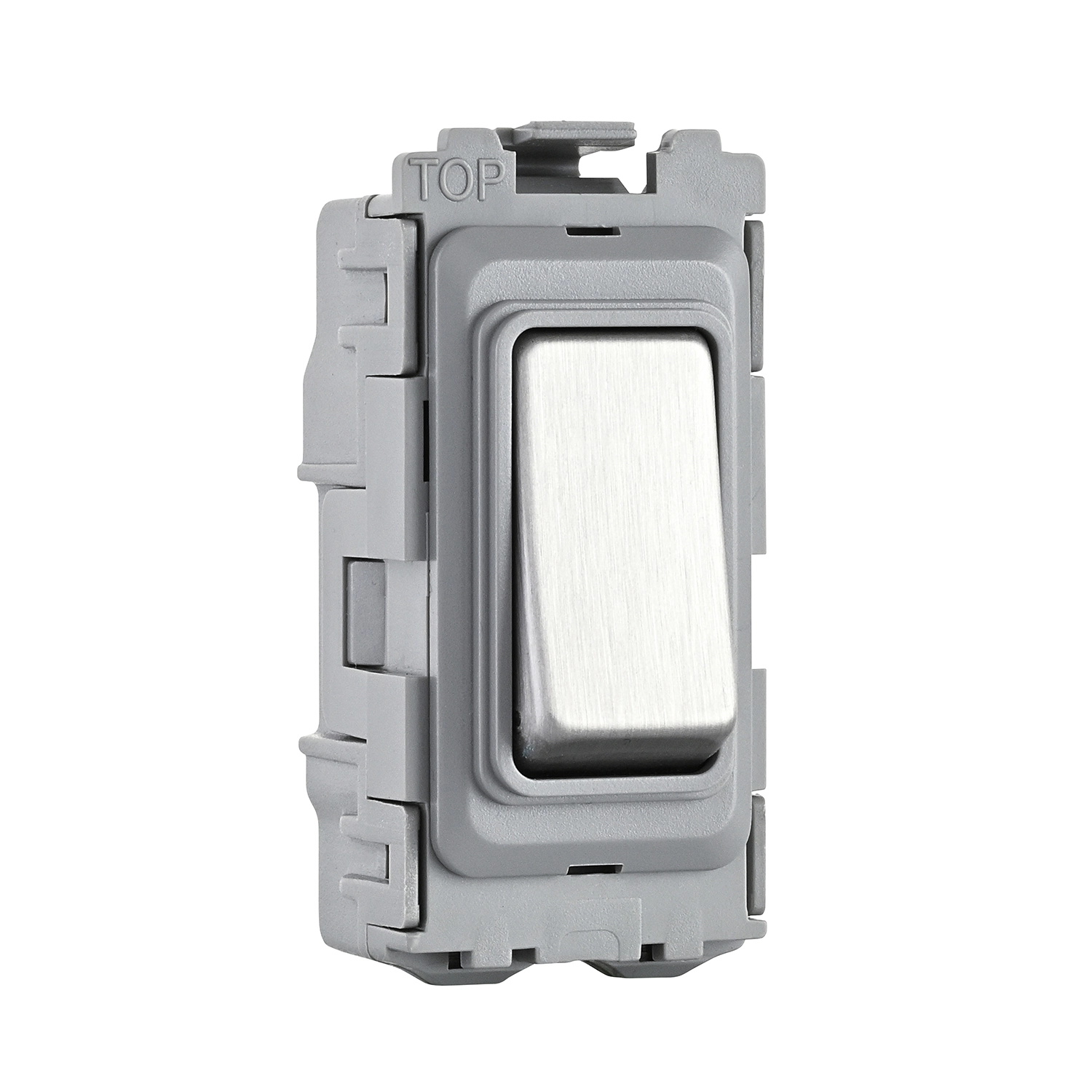 20 Module Switch Grid 20A DP 2-Way Switch Module - Brushed Steel | National Lighting ...