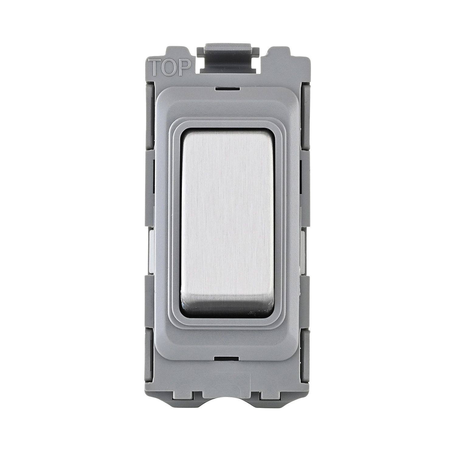 20 Module Switch Grid 20A DP 2-Way Switch Module - Brushed Steel | National Lighting ...