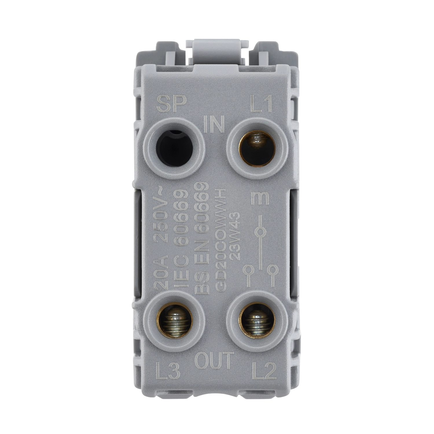 Grid 20A 2-Way Centre Off Switch - White | National Lighting® Online Shop