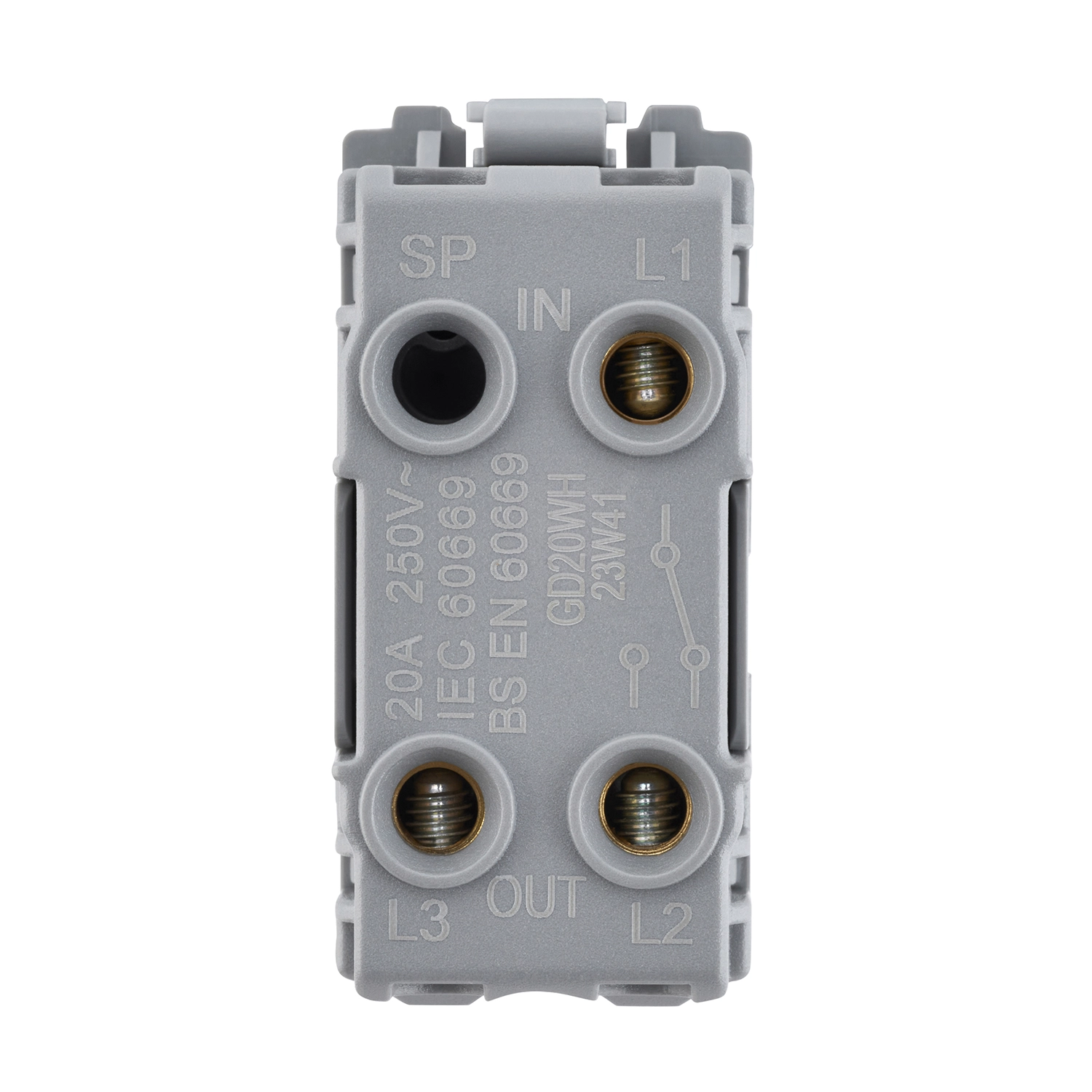 Grid 20A SP 2-Way Switch Module - White | National Lighting® Online Shop