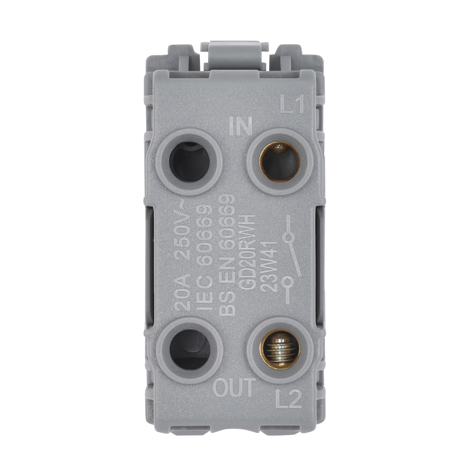 Grid 20A SP Retractive Press Switch Module - White | National Lighting ...