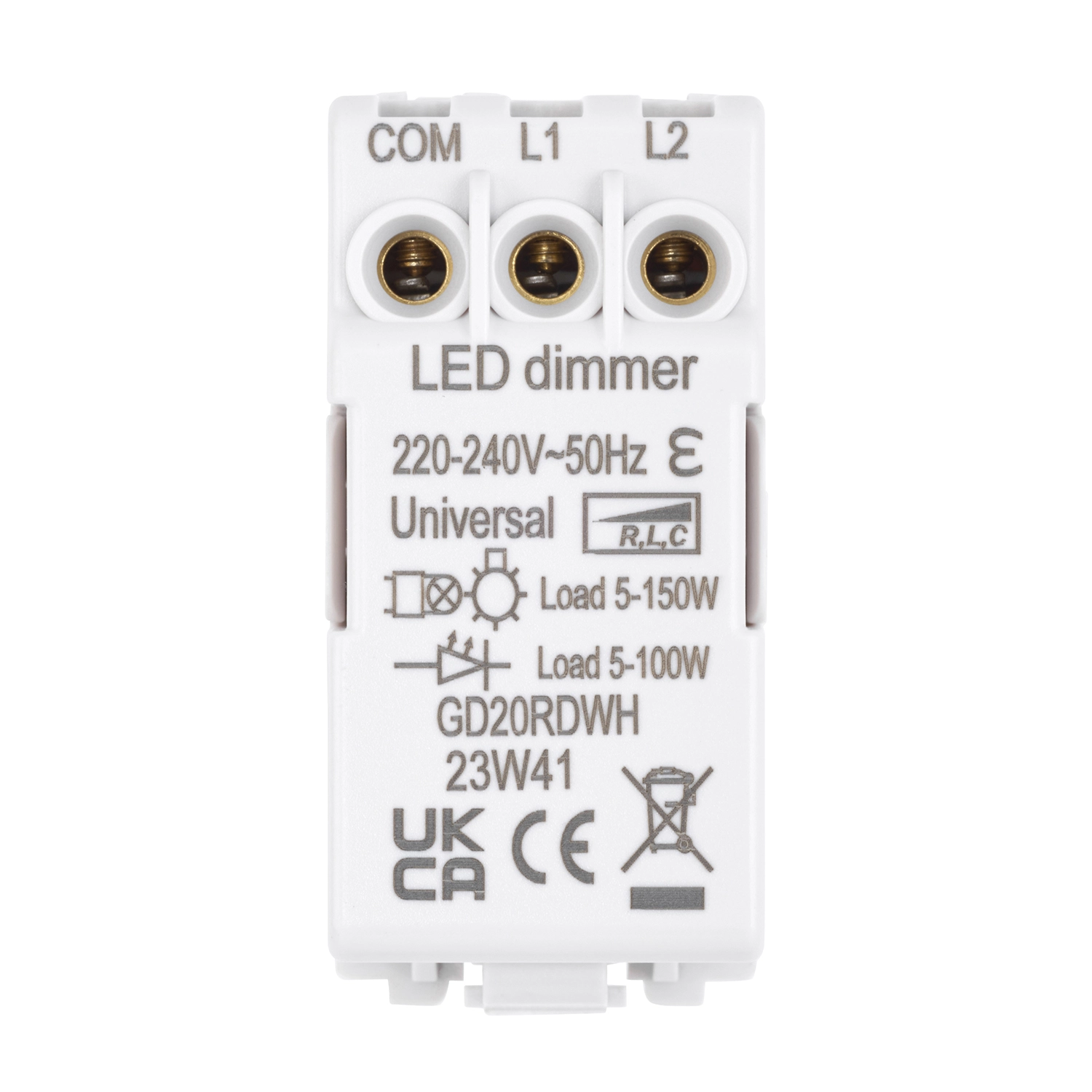 Grid 1G 2-Way 100W LED Dimmer Module - White | National Lighting ...