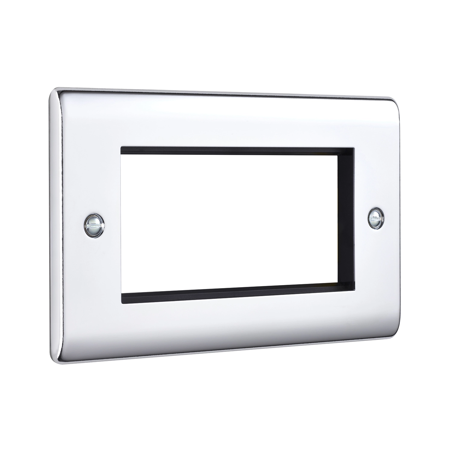 Raised Screwed 4G Modular Faceplate - Polished Chrome | National ...
