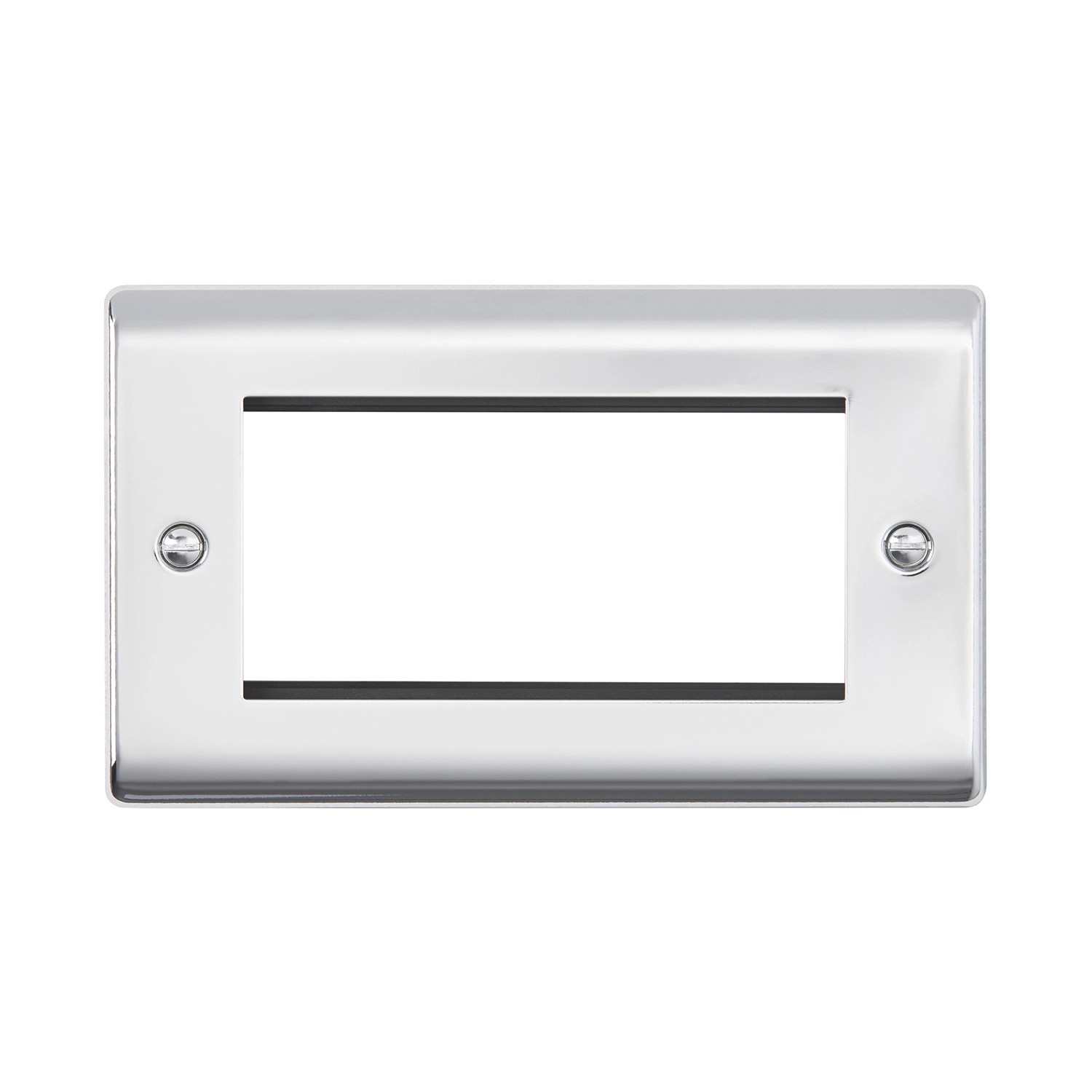 Raised Screwed 4G Modular Faceplate - Polished Chrome | National ...