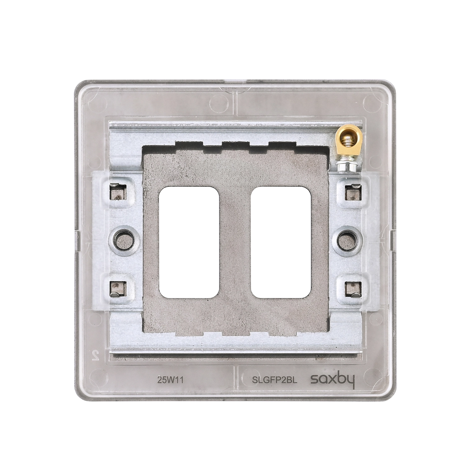 Screwless 2G Grid Front Plate - Matt Black | National Lighting® Online Shop